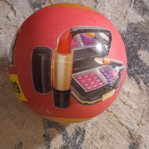 Kids Makeup Surprise Ball with Lipstick and Palette Lego Style